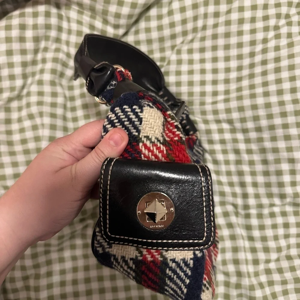 Kate Spade Women’s Plaid Wool Tweed Hobo Shoulder Bag